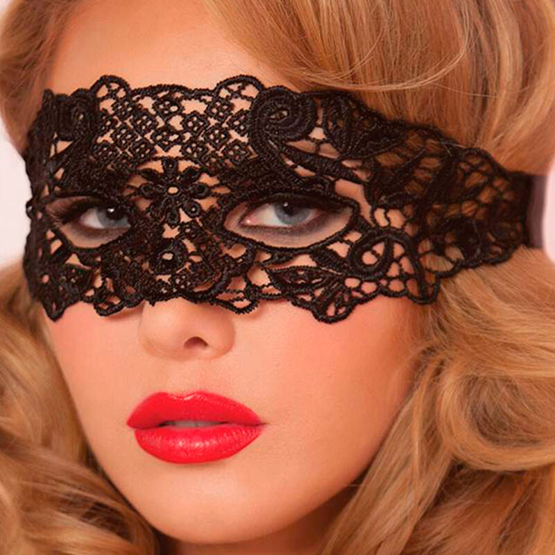 Masque en dentelle noir – Queen Lingerie