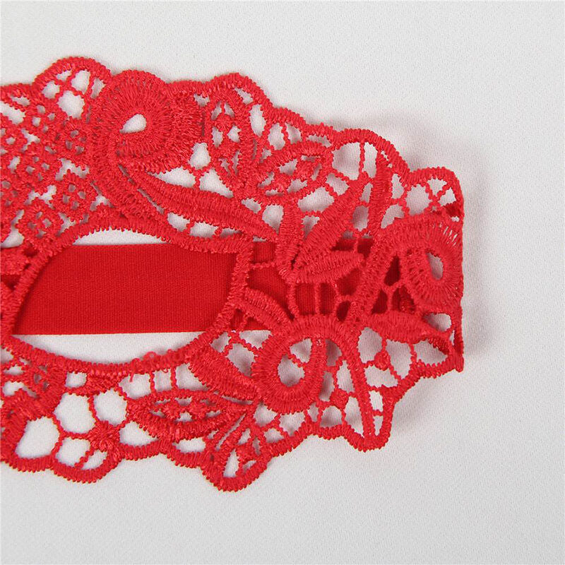 Masque dentelle rouge – Queen Lingerie
