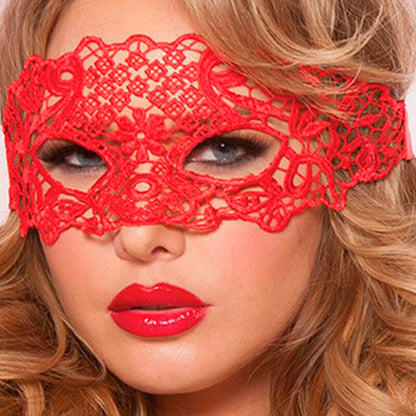 Masque dentelle rouge – Queen Lingerie