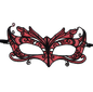 QUEEN LINGERIE - MASCARILLA DE ENCAJE CON DETALLES ROJOS