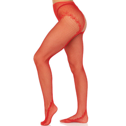 LEG AVENUE - MEDIAS DE RED ROJAS SIN CRUZ