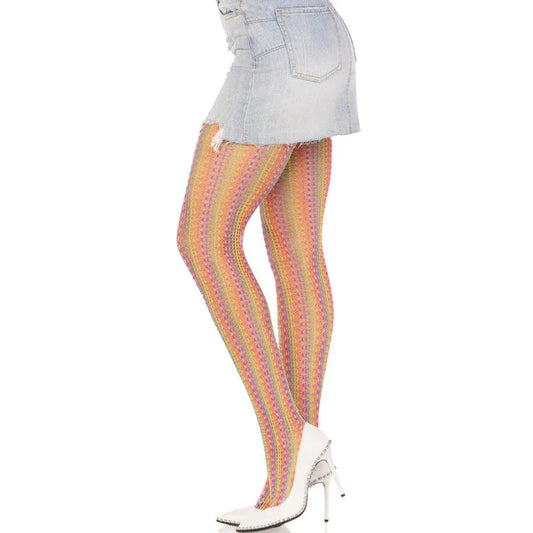 Leg Avenue – Bas au Crochet Multicolore