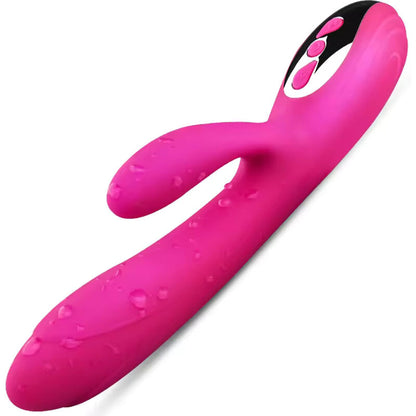 ARMONY - VIBRATEUR &amp; STIMULATEUR FLEXIBLE EFFET CHALEUR FUCHSIA
