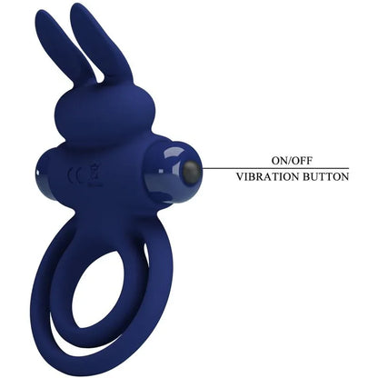 Pretty Love – Darey Double Anneau Vibrant Lapin Bleu