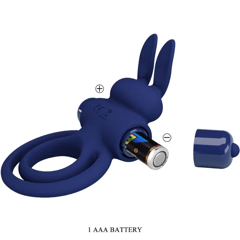 Pretty Love – Darey Double Anneau Vibrant Lapin Bleu