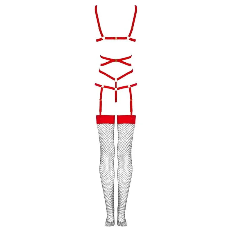Livco Corsetti Fashion Thiara Lc 20213 Ensemble Corps + Bas Rouge L/XL