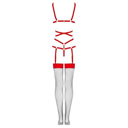 Livco Corsetti Fashion Thiara Lc 20213 Ensemble Corps + Bas Rouge L/XL