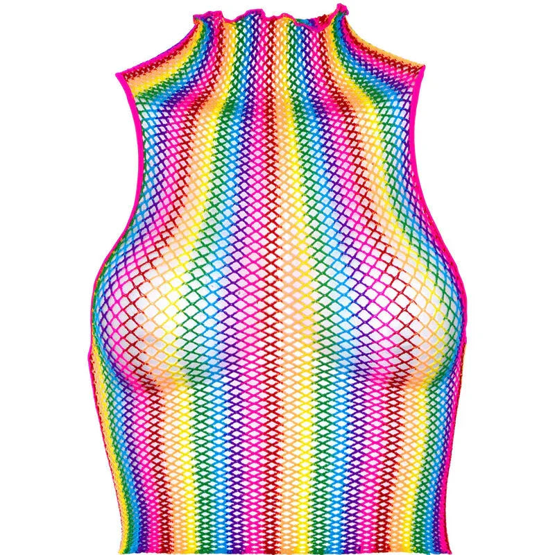 Leg Avenue – Haut en Filet Multicolore