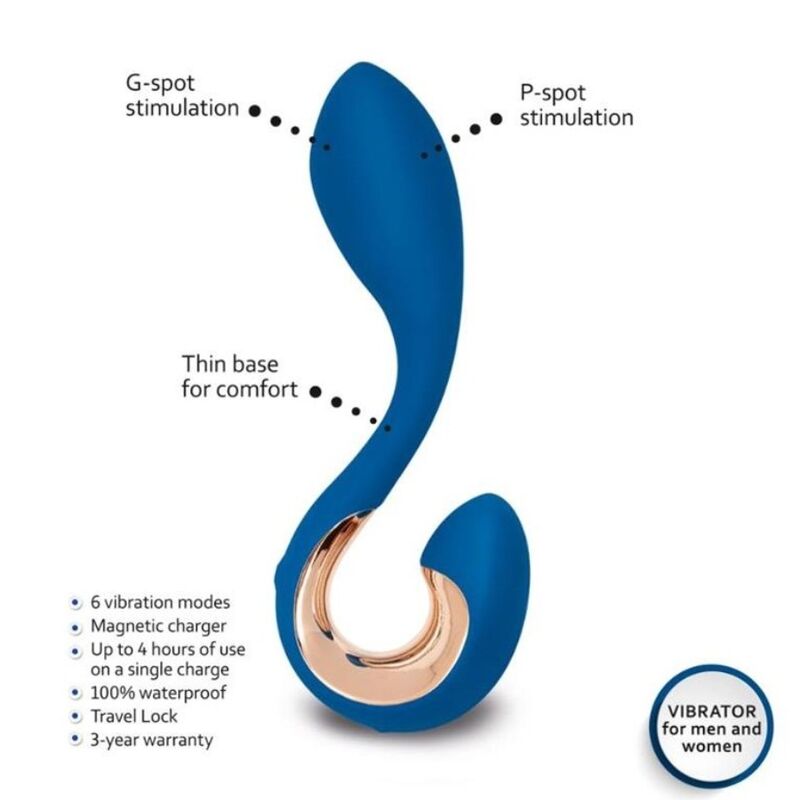 G-VIBE - GPOP 2 G AND P DOT VIBRADOR AZUL ÍNDIGO