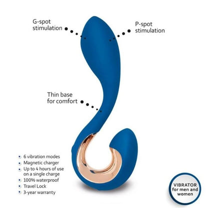 G-VIBE - GPOP 2 G AND P DOT VIBRADOR AZUL ÍNDIGO