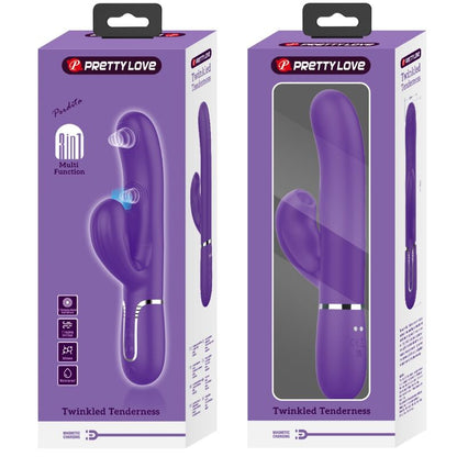 PRETTY LOVE - VIBRADOR DE PUNTO G MULTIFUNCIÓN PERLITA 3 EN 1 MORADO
