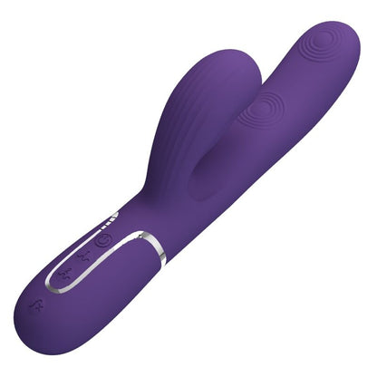 PRETTY LOVE - VIBRADOR DE PUNTO G MULTIFUNCIÓN PERLITA 3 EN 1 MORADO