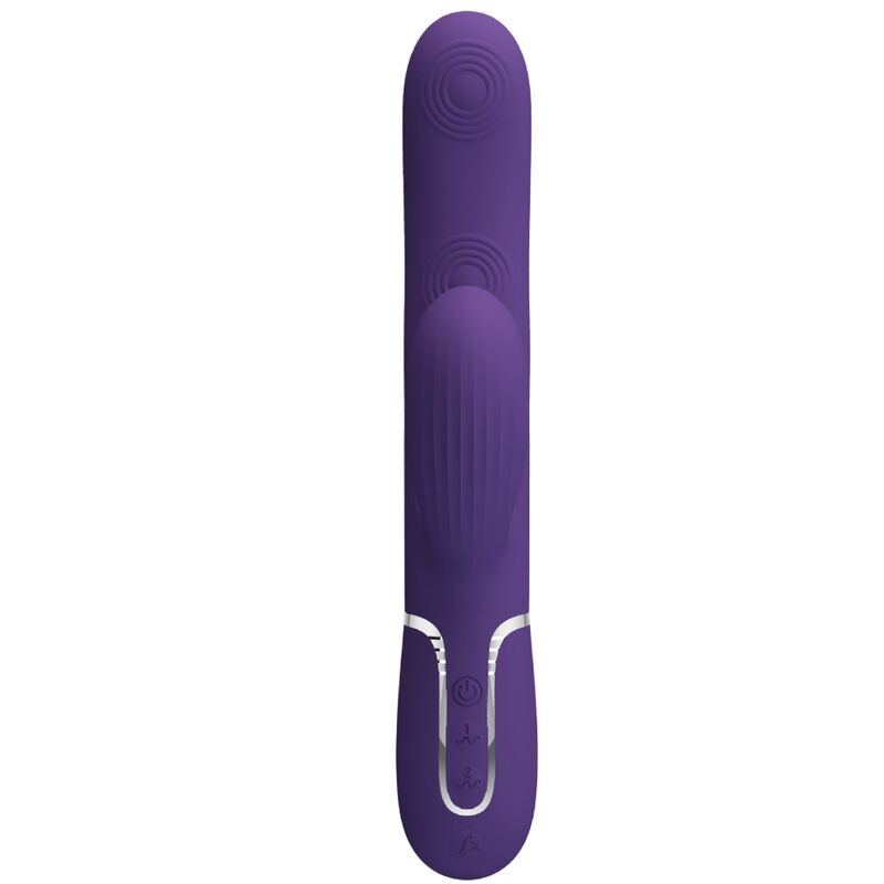 PRETTY LOVE - VIBRADOR DE PUNTO G MULTIFUNCIÓN PERLITA 3 EN 1 MORADO