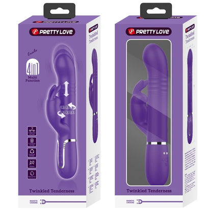 PRETTY LOVE - COALE VIBRADOR CONEJO 4 EN 1 MORADO