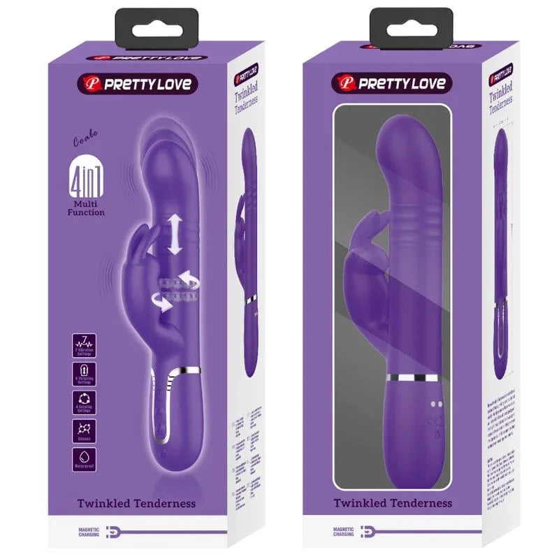 Pretty Love Coale Vibrateur Rabbit 4 en 1 Violet