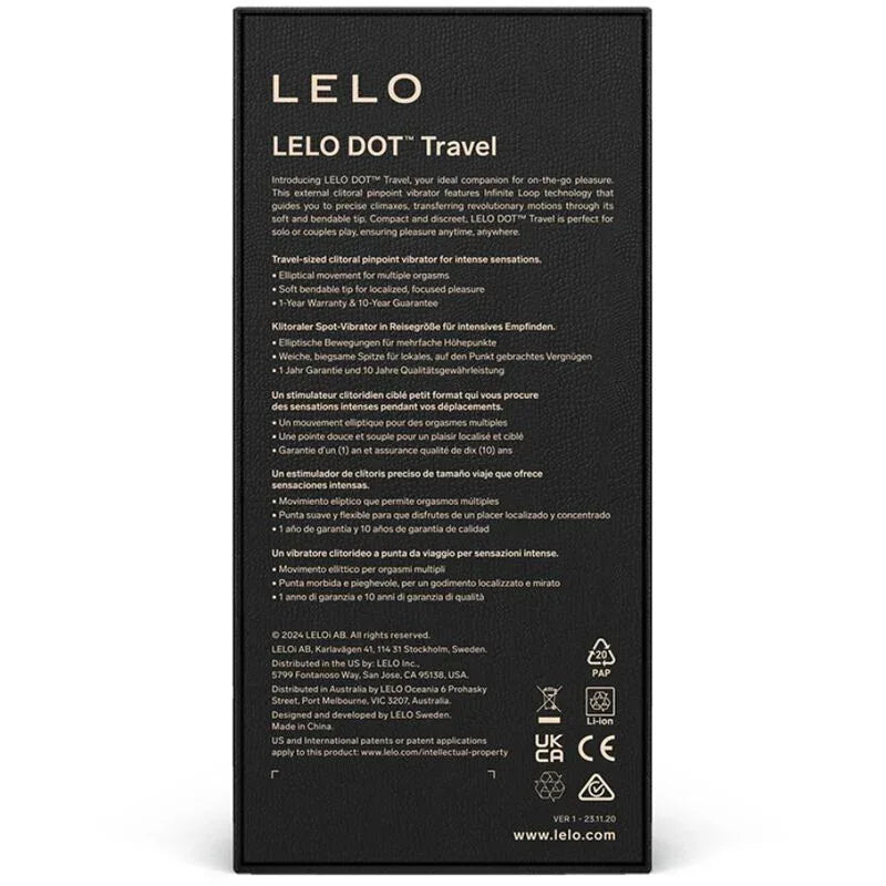 Lelo – Dot Travel Stimulateur de Clitoris Rose – Stimulation Immédiate & Plaisir Extrême