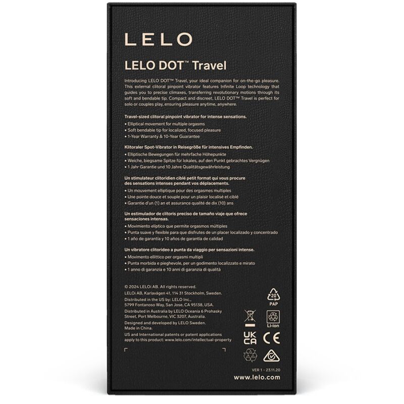 LELO - ESTIMULADOR DE CLÍTORIS DOT TRAVEL MORADO