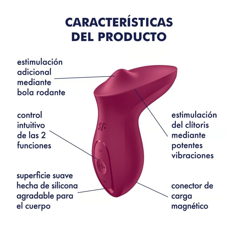 SATISFYER - VIBRADOR EXCITADOR DE CLÍTORIS FUCSIA
