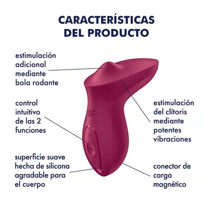 SATISFYER - VIBRADOR EXCITADOR DE CLÍTORIS FUCSIA
