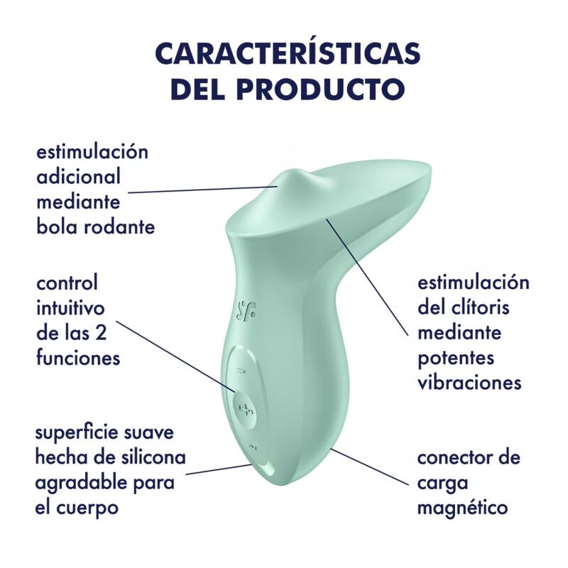SATISFYER - EXCITADOR VIBRADOR DE CLÍTORIS MENTA