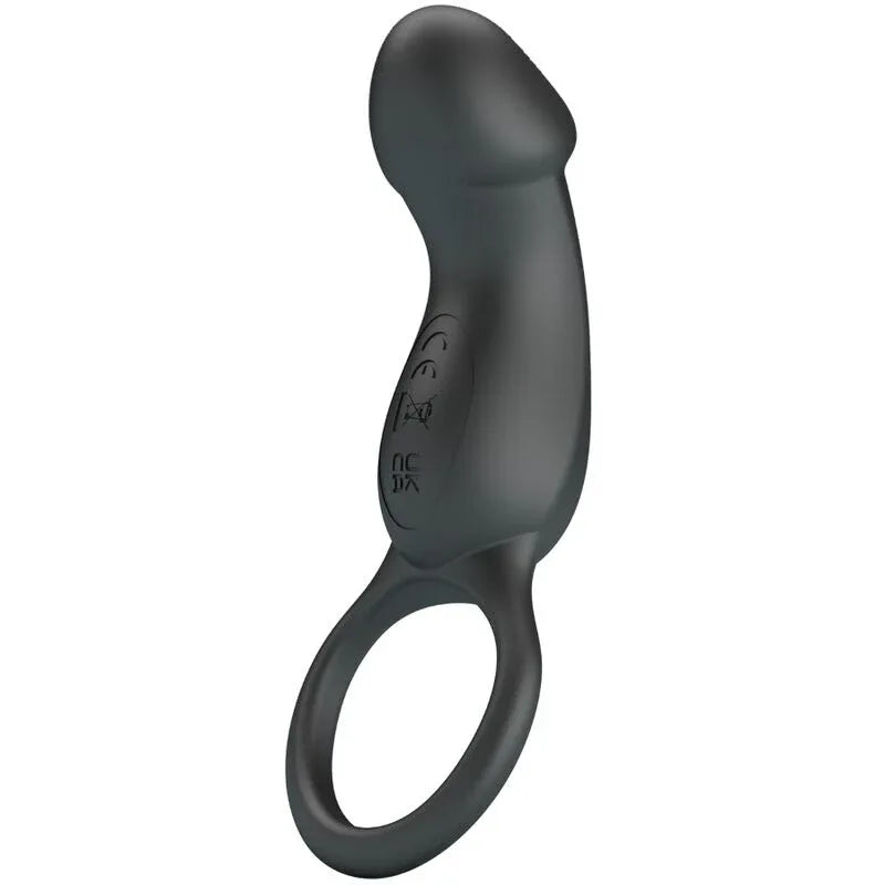 Pretty Love – Trae Anneau Vibrant avec Stimulateur Noir