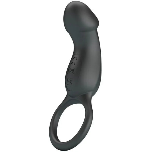 Pretty Love – Trae Anneau Vibrant avec Stimulateur Noir