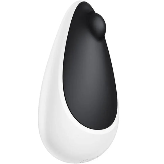 Satisfyer Spot On 3 noir et blanc de profil, embout arrondi visible