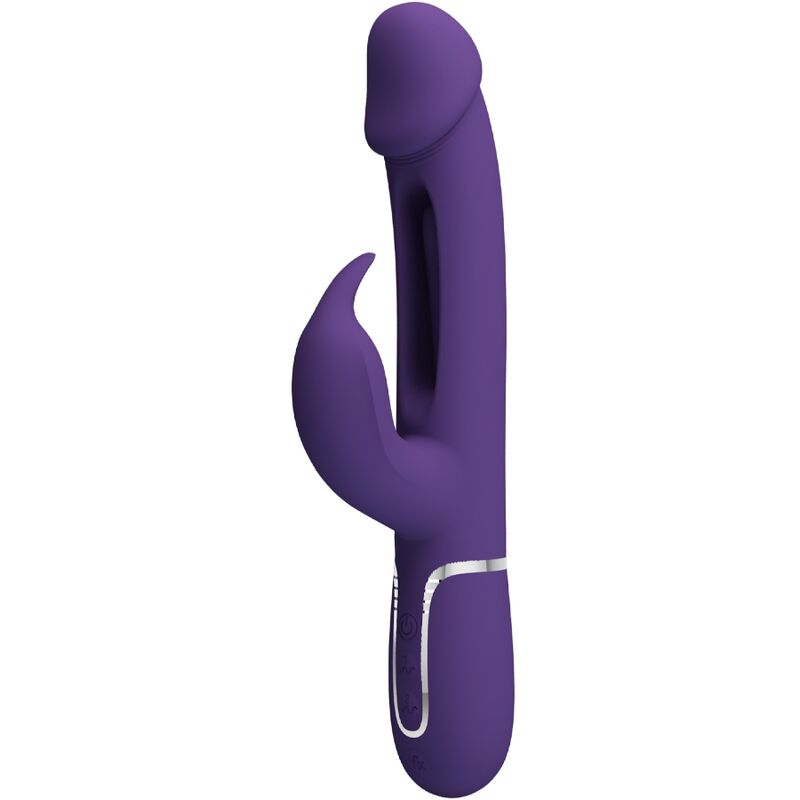 PRETTY LOVE - VIBRATEUR MULTIFONCTION 3 IN 1 KAMPAS RABBIT AVEC LANGUE VIOLET