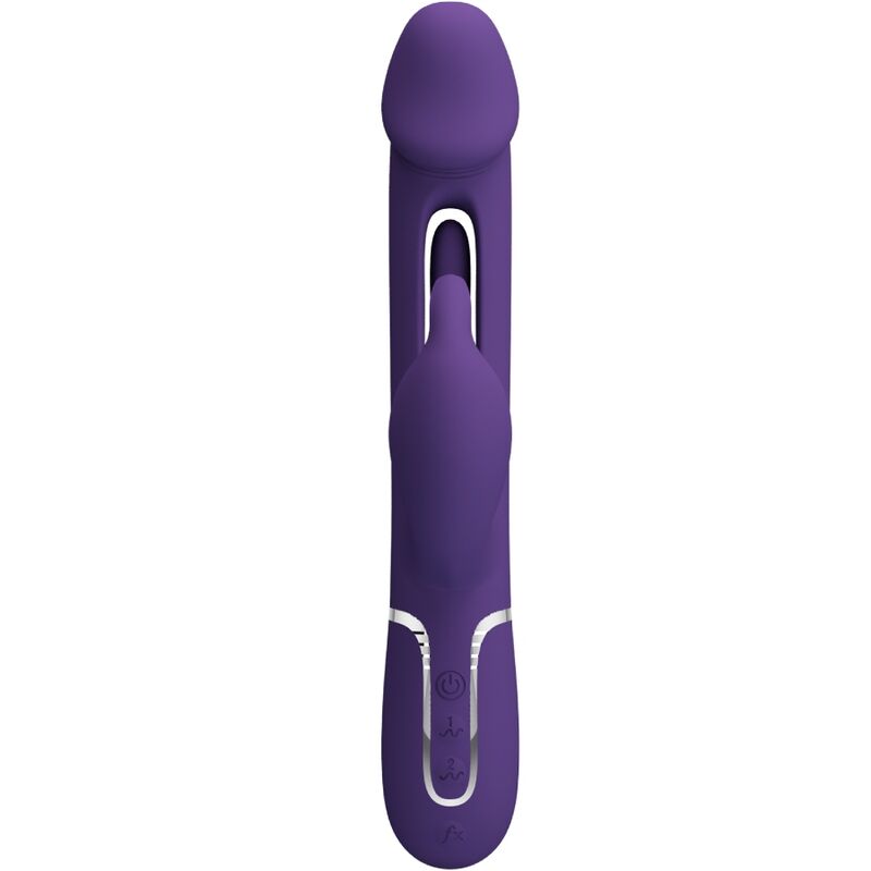 PRETTY LOVE - VIBRATEUR MULTIFONCTION 3 IN 1 KAMPAS RABBIT AVEC LANGUE VIOLET