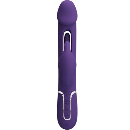 PRETTY LOVE - VIBRATEUR MULTIFONCTION 3 IN 1 KAMPAS RABBIT AVEC LANGUE VIOLET