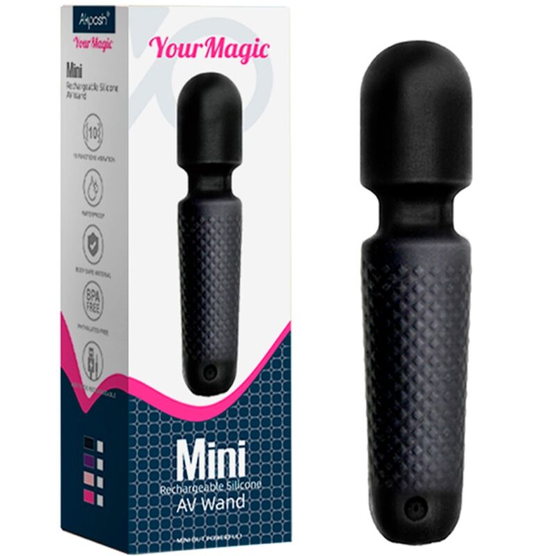 ARMONY - YOUR MAGIC MASSEUR &amp; VIBRATEUR RECHARGEABLE 10 VIBRATIONS BAGUETTE DOTS NOIR