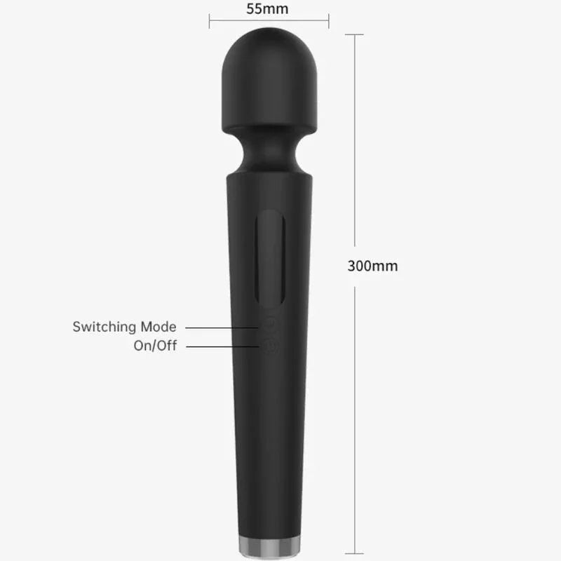 Armony – X Power Grand Massage & Vibrateur 7 Vibrations Noir