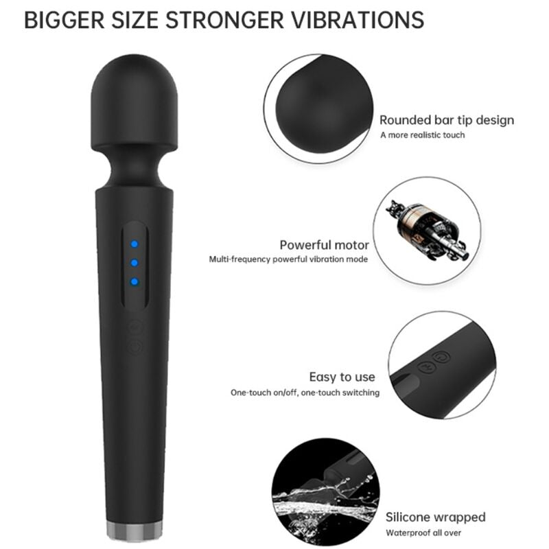 ARMONY - X POWER GRAND MASSAGE &amp; VIBRATEUR 7 VIBRATIONS NOIR