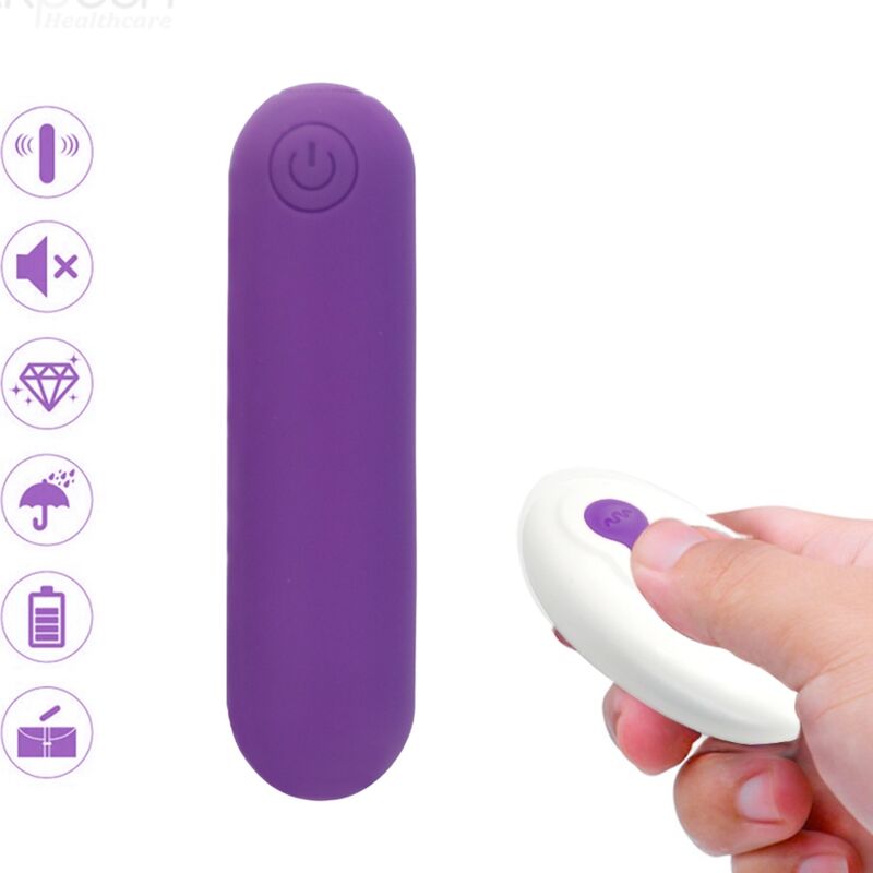 ARMONY - SPLASH JOLINE REMOTE CONTROL SILICONE BULLET VIBRATOR 10 VIBRATIONS 6.5 X 1.5 CM PURPLE