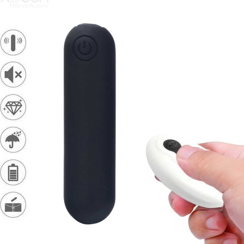 ARMONY - SPLASH JOLINE REMOTE CONTROL SILICONE BULLET VIBRATOR 10 VIBRATIONS 65 X 15 CM BLACK