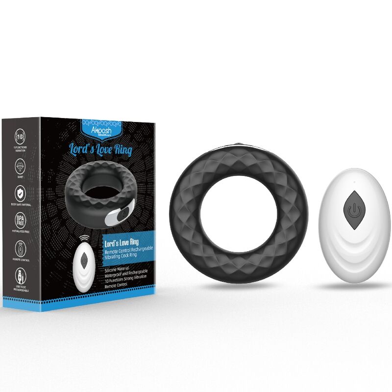 ARMONY - LORD'S LOVE RING VIBRATEUR TÉLÉLÉCOMMANDE NOIR