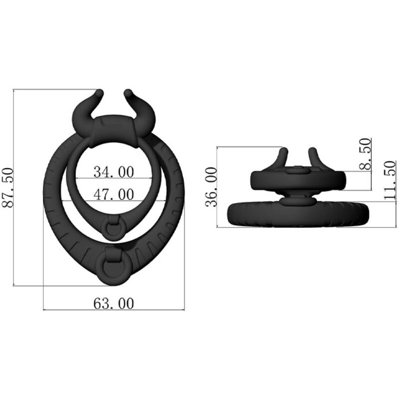 ARMONY - BULL'S PASSION BLACK RING