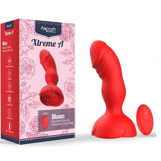 ARMONY - EXTREME A BLOOM VIBRATEUR ROSE ET PLUG ANAL TÉLÉLÉCOMMANDE ROUGE