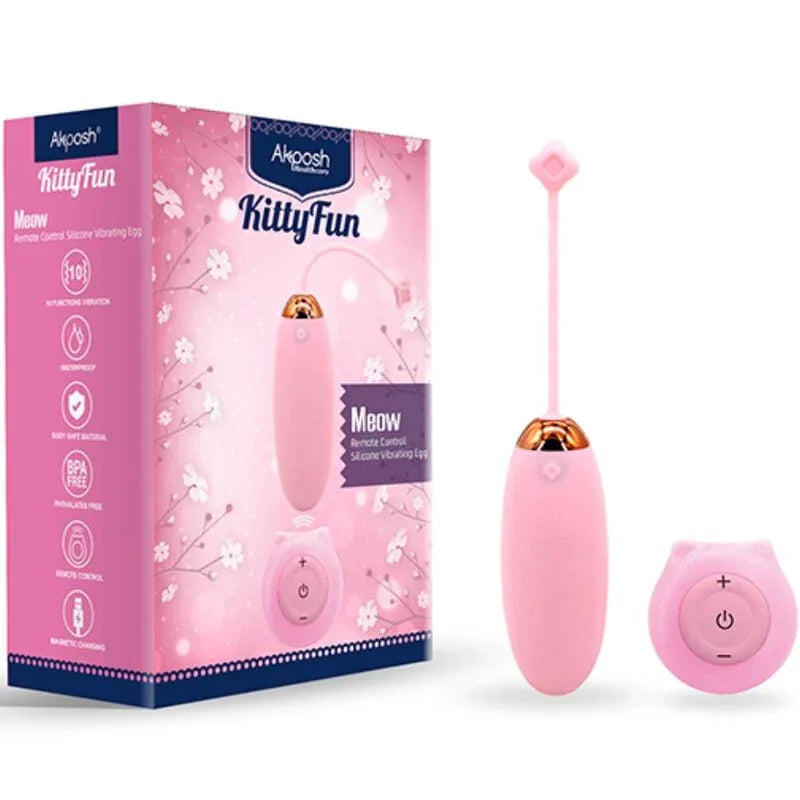 Armony – Kitty Fun Egg Vibrateur Télécommande 10 Vibrations Rose