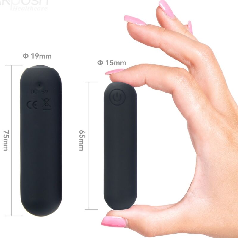 ARMONY - SPLASH HAHA VIBRATEUR BULLET SILICONE 10 VIBRATIONS 75 X 19 CM BLACK