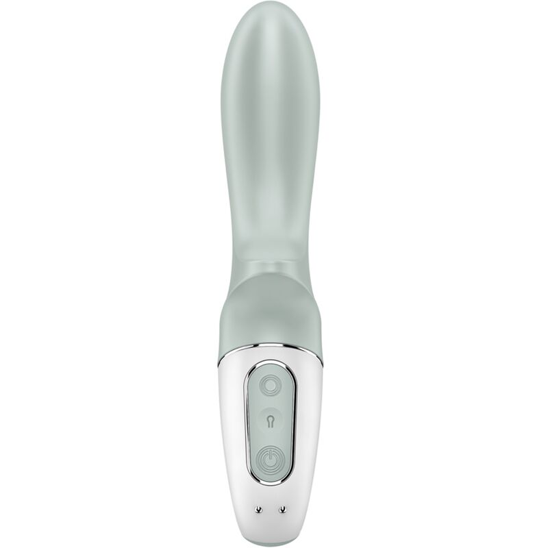 SATISFYER - VIBRADOR ANAL INFLABLE AIR PUMP BOOTY 3 GRIS VERDE