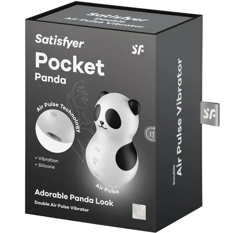 Satisfyer – Pocket Panda Stimulateur & Vibrateur Noir et Blanc