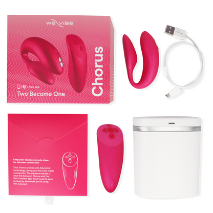 WE-VIBE - VIBRADOR CHORUS PARA PAREJAS CON CONTROL DE APRECIÓN ROSA