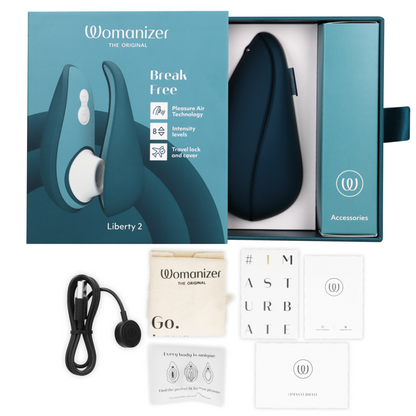 WOMANIZER - LIBERTY 2 STIMULATEUR DE CLITORIS ET ASPIRATION BLEU