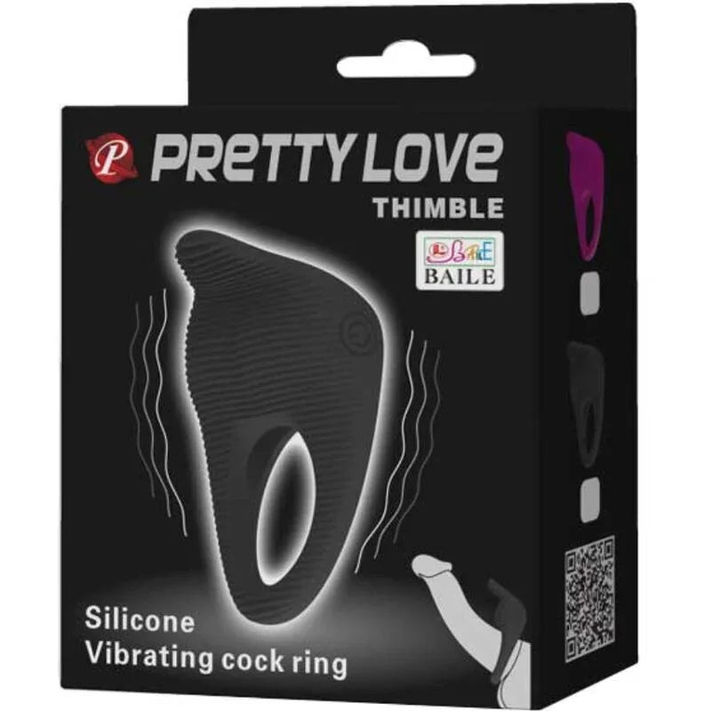 Pretty Love – Thimble Anneau Vibrateur Noir