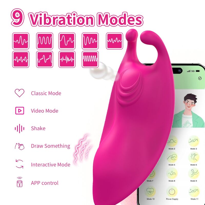 Honeybee wearable panties vibrateur g-spot fuchsia - application gratuite – Armony