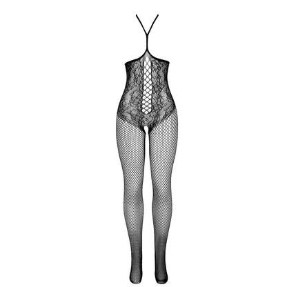 SUBBLIME - 951849 BODYSTOCKING DE MALLA ABIERTA CON CUELLO HALTER NEGRO TALLA ÚNICA