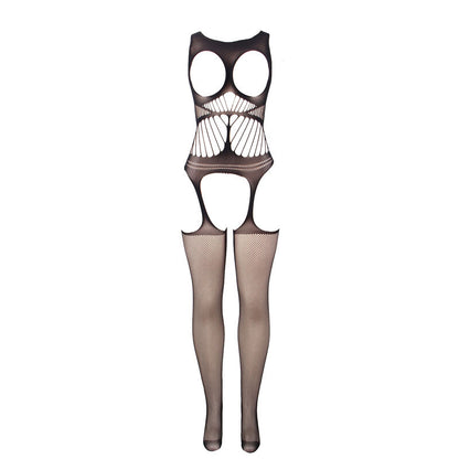 SUBBLIME - 951900 BODYSTOCKING DE RED SIN PELO CON COPA Y HOMBROS ABIERTOS NEGRO TALLA ÚNICA