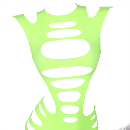 SUBBLIME - 952280 VESTIDO DE MALLA ELÁSTICA DE MANGA LARGA VERDE TALLA ÚNICA