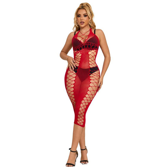 Robe longue réseille rouge – Subblime 952327